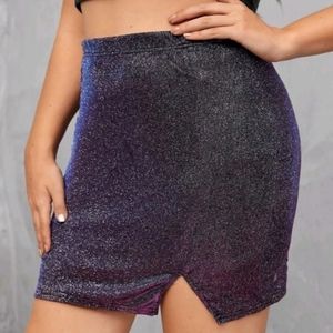 Plus size glitter skirt